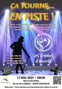 17 MAI 2025 – CONCERT A GOUVIEUX – “ÇA TOURNE… EN PISTE !”